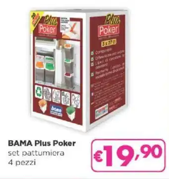 BAMA Plus Poker set pattumiera 4 pezzi