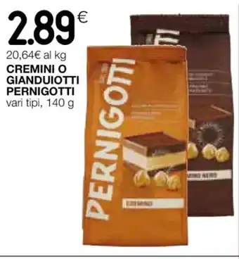 Coop CREMINI O GIANDUIOTTI PERNIGOTTI vari tipi, 140 g offerta