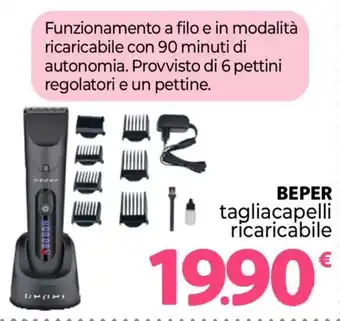 BEPER tagliacapelli ricaricabile