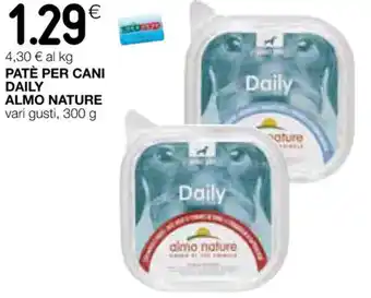 Coop PATÈ PER CANI DAILY ALMO NATURE vari gusti, 300 g offerta