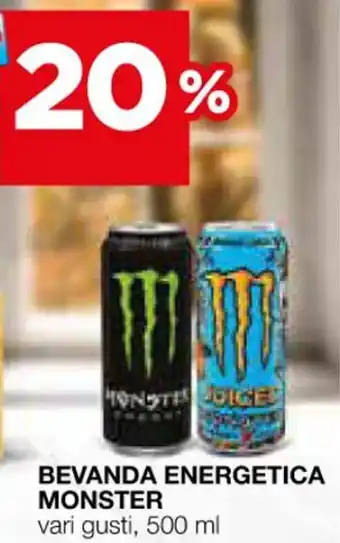 Coop BEVANDA ENERGETICA MONSTER vari gusti 500 ml offerta