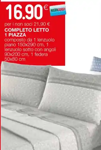 Coop COMPLETO LETTO 1 PIAZZA offerta