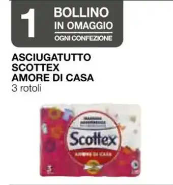 Coop ASCIUGATUTTO SCOTTEX AMORE DI CASA 3 rotoli offerta