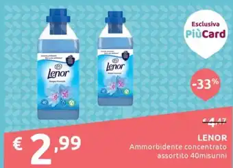 PiùMe LENOR Ammorbidente concentrato assortito 40misurini offerta