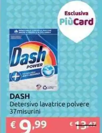 PiùMe DASH Detersivo lavatrice polvere 37misurini offerta