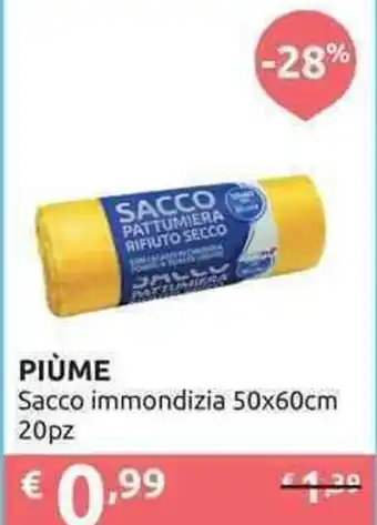 PiùMe PIÙME Sacco immondizia 50x60cm 20pz offerta