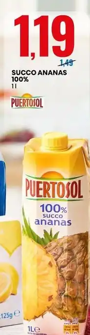 Eurospin SUCCO ANANAS 100% 1 l offerta