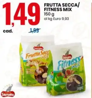 Eurospin FRUTTA SECCA/ FITNESS MIX 150 g offerta