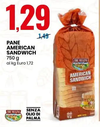 PANE AMERICAN SANDWICH 750 g