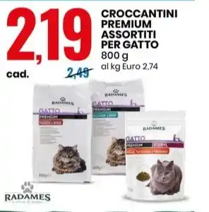 CROCCANTINI PREMIUM ASSORTITI PER GATTO 800 g