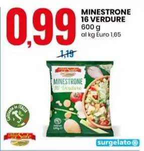 Eurospin MINESTRONE 16 VERDURE 600 g offerta