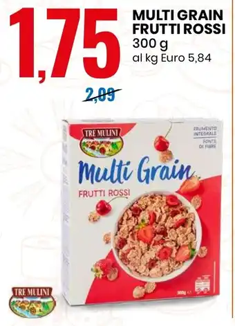 Eurospin MULTI GRAIN FRUTTI ROSSI 300 g offerta
