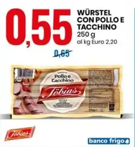 Eurospin WÜRSTEL CON POLLO E TACCHINO 250 g offerta