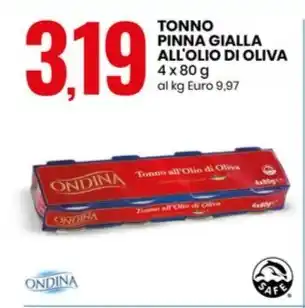 Eurospin TONNO PINNA GIALLA ALL'OLIO DI OLIVA offerta