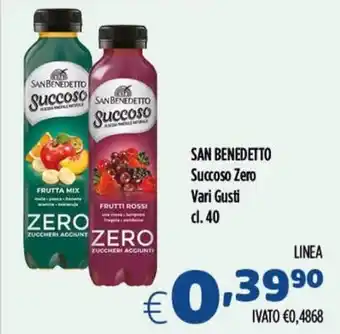 Del Prete Distribuzioni SAN BENEDETTO Succoso Zero Vari Gusti cl. 40 offerta