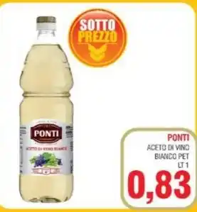 Bitar PONTI ACETO DI VINO BIANCO PET LT 1 offerta