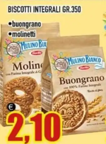 BISCOTTI INTEGRALI GR.350 buongrano molinetti