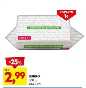 DPiù BURRO 500 g offerta