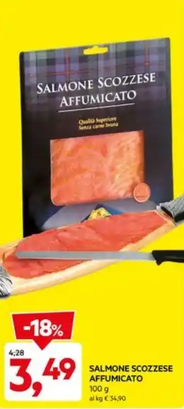 DPiù SALMONE SCOZZESE AFFUMICATO offerta