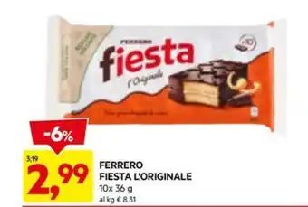 DPiù FERRERO FIESTA L'ORIGINALE offerta