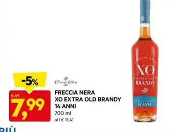 DPiù FRECCIA NERA XO EXTRA OLD BRANDY 14 ANNI offerta