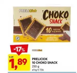 DPiù PRELICIOK 10 CHOKO SNACK offerta
