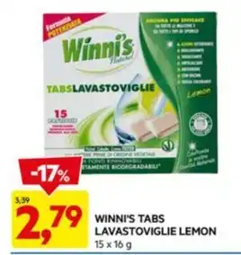 DPiù WINNI'S TABS LAVASTOVIGLIE LEMON offerta