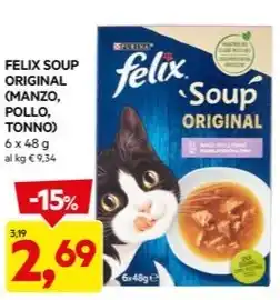 DPiù FELIX SOUP ORIGINAL (MANZO, POLLO, TONNO) offerta
