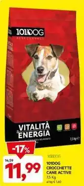 DPiù 101DOG CROCCHETTE CANE ACTIVE offerta