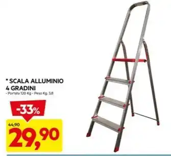 DPiù SCALA ALLUMINIO 4 GRADINI offerta