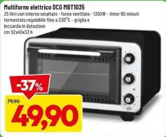 DPiù Multiforno elettrico DCG MBT1035 offerta