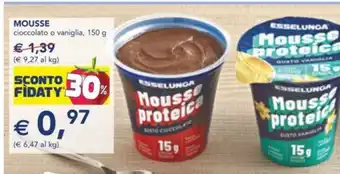 Esselunga MOUSSE cioccolato o vaniglia, 150 g offerta