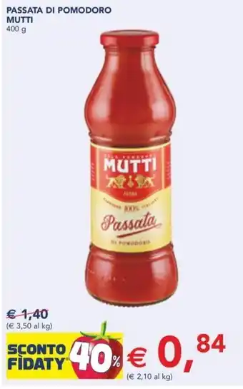 Esselunga PASSATA DI POMODORO MUTTI 400 g offerta
