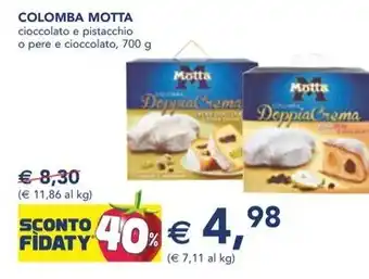 Esselunga COLOMBA MOTTA cioccolato e pistacchio o pere e cioccolato, 700 g offerta