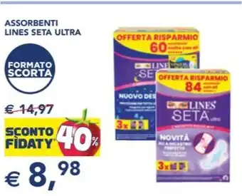Esselunga ASSORBENTI LINES SETA ULTRA offerta