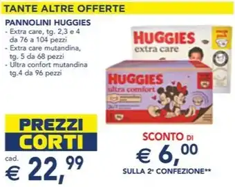 Esselunga PANNOLINI HUGGIES - Extra care, tg. 2,3 e 4 offerta