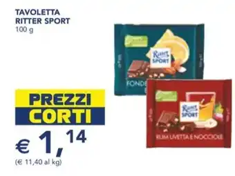 Esselunga TAVOLETTA RITTER SPORT 100 g offerta