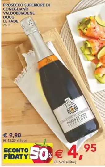 Esselunga PROSECCO SUPERIORE DI CONEGLIANO VALDOBBIADENE DOCG LE FADE offerta