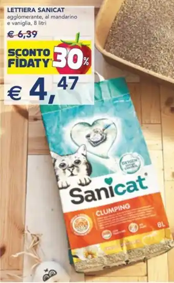 Esselunga LETTIERA SANICAT agglomerante, al mandarino e vaniglia, 8 litri offerta