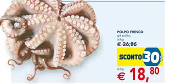 Esselunga POLPO FRESCO già pulito offerta