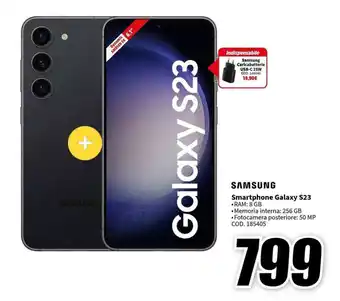MediaWorld SAMSUNG Smartphone Galaxy S23 offerta
