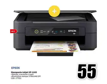 MediaWorld EPSON Stampante Inkjet XP-2205 offerta