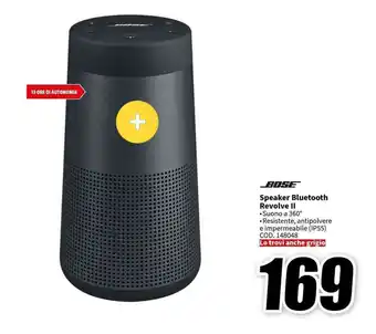 MediaWorld BOSE Speaker Bluetooth Revolve II offerta