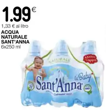 Coop ACQUA NATURALE SANT'ANNA 6x250 ml offerta