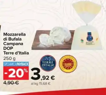 Carrefour Express Mozzarella di Bufala Campana DOP Terre d'Italia 250 g offerta