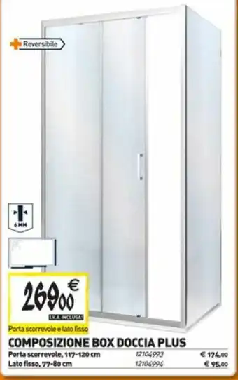 Tecnomat COMPOSIZIONE BOX DOCCIA PLUS offerta