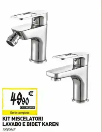 Tecnomat KIT MISCELATORI LAVABO E BIDET KAREN offerta