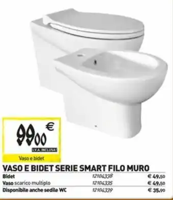 Tecnomat VASO E BIDET SERIE SMART FILO MURO offerta