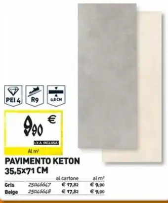 Tecnomat PAVIMENTO KETON 35,5x71 CM offerta