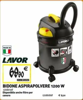 BIDONE ASPIRAPOLVERE 1200 W LAVOR